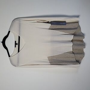 NWT Diktons Barcelona Top Color Block Stone Winter White Size Medium Merino Wool